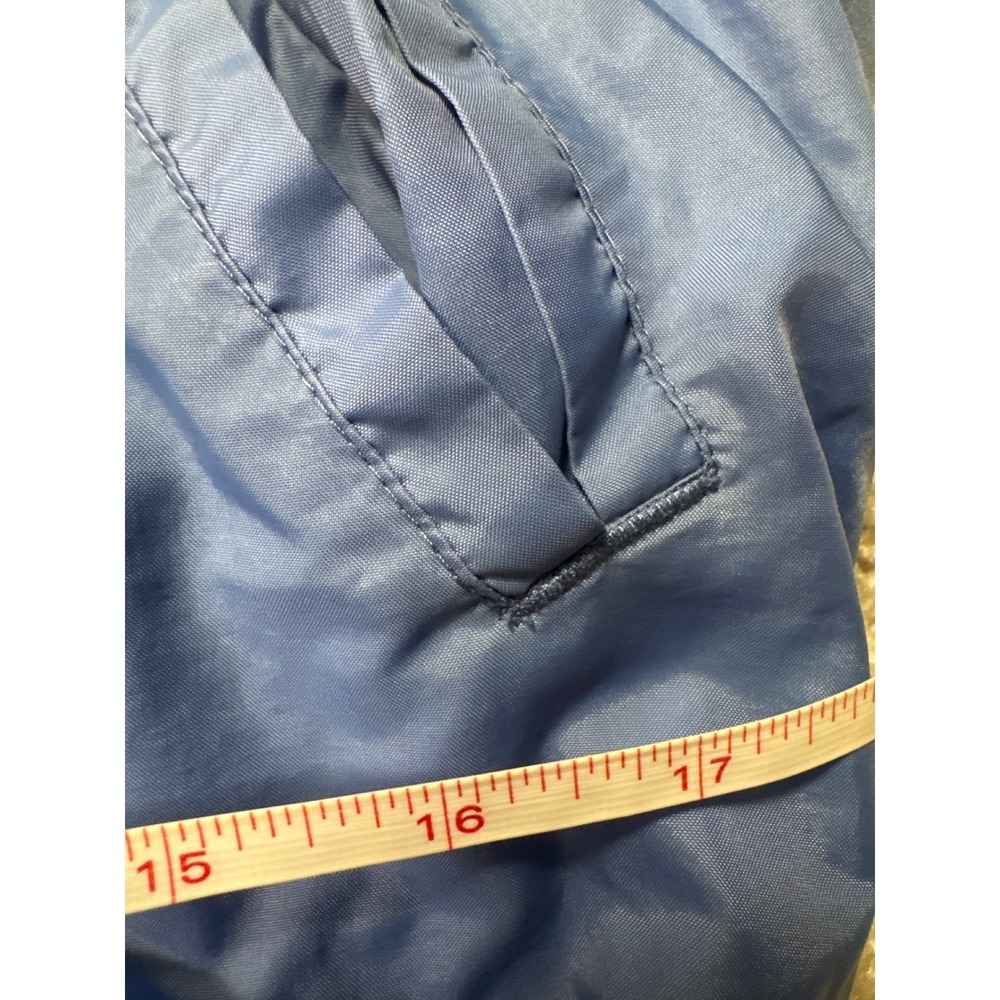 Unisex Weather Tamer Y2K Jacket Size Small Blue Fair Striped Hooded Jersey - Picture 7 of 8